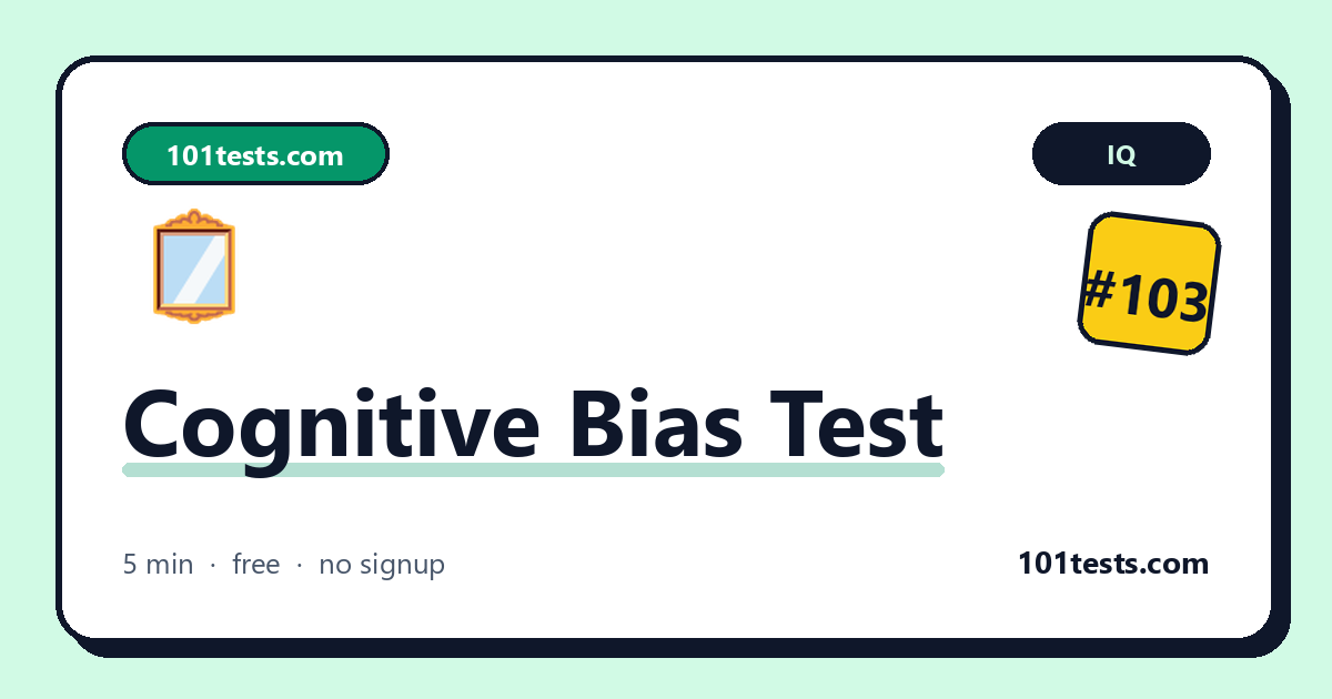 Cognitive Bias Test — Free Quiz: Spot Your Thinking Trap | 101Tests.com