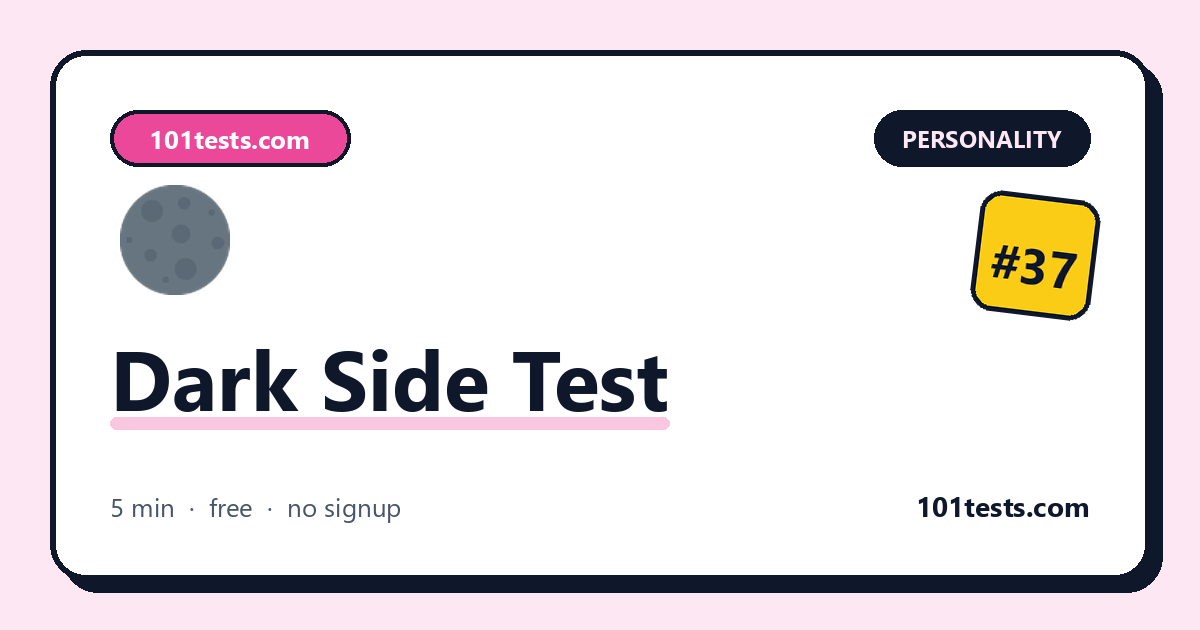 Dark Side Test — Discover Your Hidden Shadow | 101Tests.com