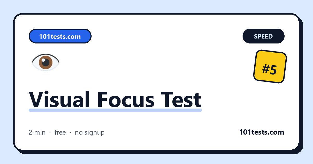 Visual Focus Test — Free Attention & Concentration Test | 101Tests.com