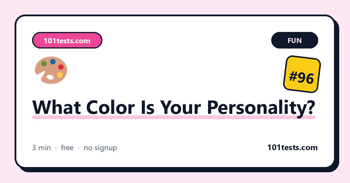 Personal Color Test Classification What Color Is Your Personality? — Free Color Personality Test ...